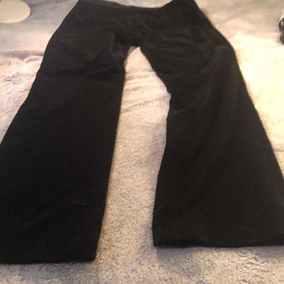 Lauren Ralph Lauren velvet pants w/satin waistband/hidden button front zipper - Picture 3 of 9